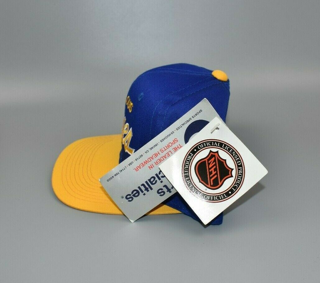 St. Louis Blues Vintage 90's Sports Specialties Script Snapback Cap Hat  - NWT