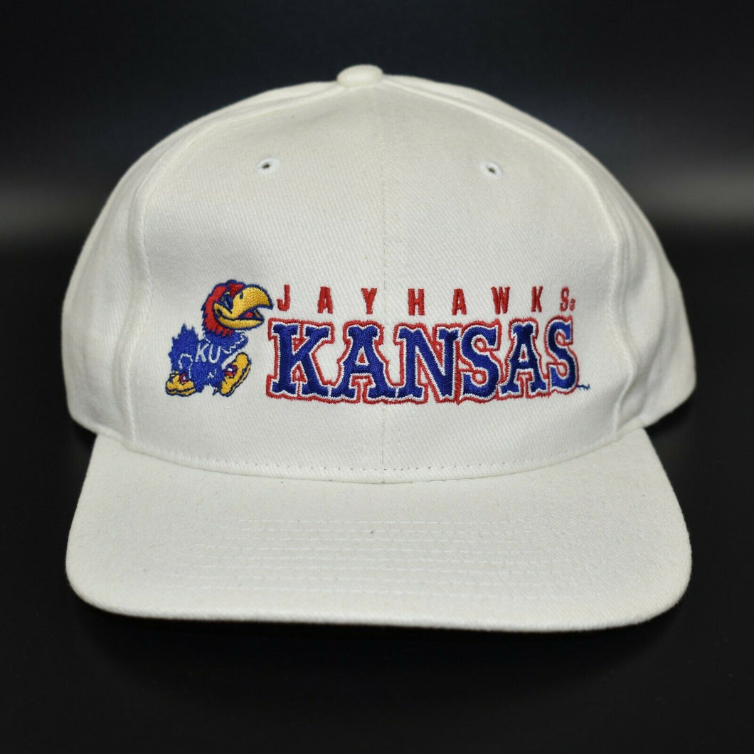 Kansas Jayhawks Vintage 90's Twins Enterprise Adjustable Strapback Cap Hat - NWT
