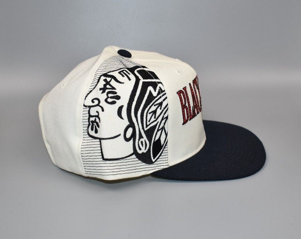 90's Chicago Blackhawks Sports Specialties Script NHL Snapback Hat