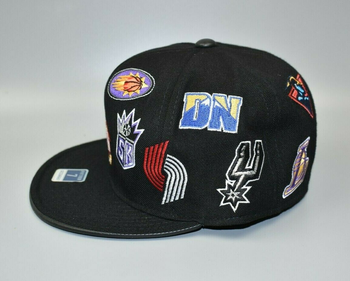 Reebok NBA Western Conference Team Logo Patches All Over Fitted Cap Hat -  Size 7