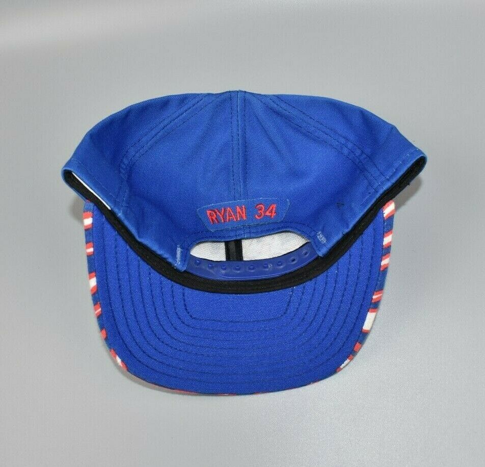 Texas Rangers Nolan Ryan AJD Zubaz Brim Vintage 90's Snapback Cap Hat –  thecapwizard