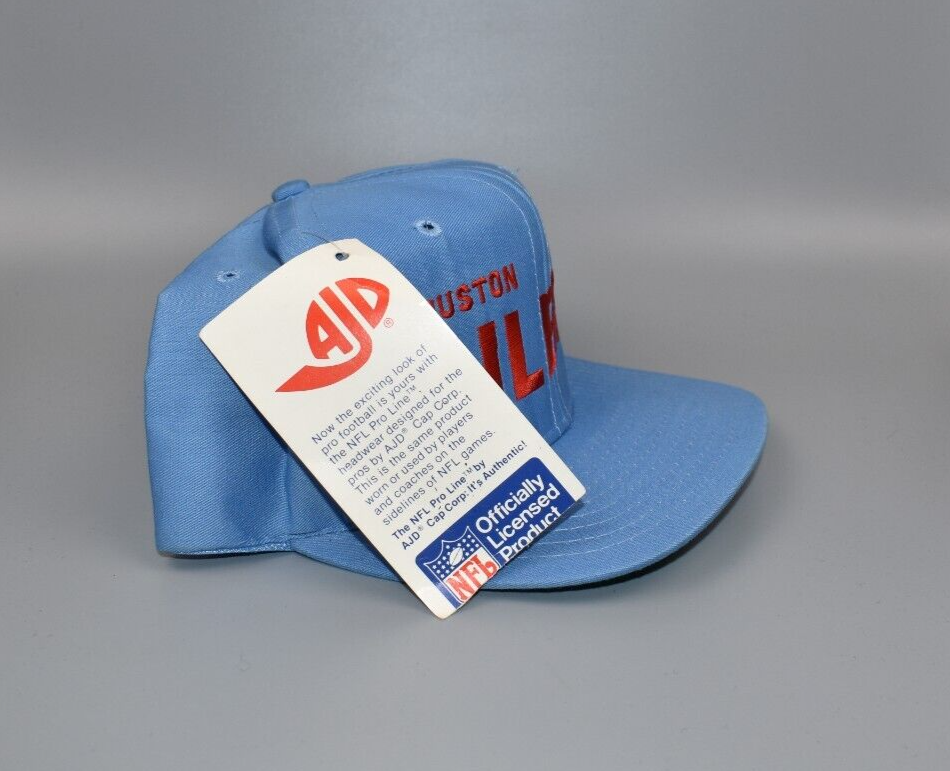 NWT Vintage Houston Oilers Snapback Hat Cap Apex 