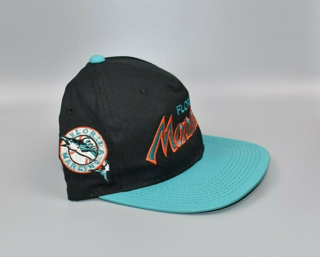 Miami Dolphins Vintage 90s Script Sports Specialties Snapback Hat