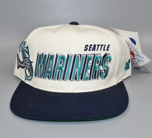 Seattle Mariners Vintage Sports Specialties Laser Shadow Snapback Cap Hat - NWT