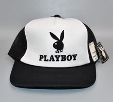 Load image into Gallery viewer, Playboy Bunny Vintage Trucker Snapback Cap Hat - NWT
