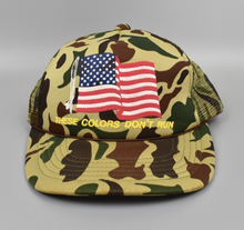 Load image into Gallery viewer, Vintage USA American Flag Camo Trucker Snapback Cap Hat
