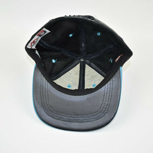 Carolina Panthers NFL Vintage 90's Modern Leather Adjustable Snapback Cap Hat