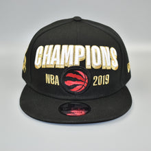 Load image into Gallery viewer, Toronto Raptors New Era 2019 NBA Champions Official Locker Room Snapback Cap Hat
