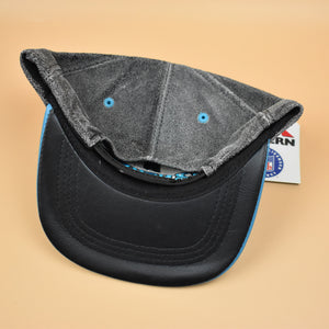 Carolina Panthers NFL Team Vintage 90's Modern Brand Leather Snapback Cap Hat
