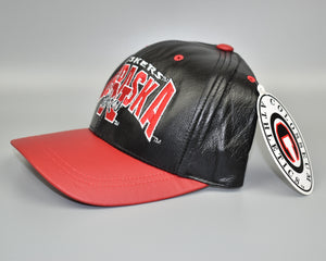 Nebraska Cornhuskers Vintage 90's Colosseum Athletics Leather Strapback Cap Hat