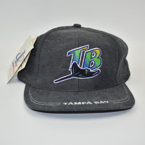 Tampa Bay Devil Rays Tropicana Field Logo Athletic Vintage 90s Strapback Cap Hat