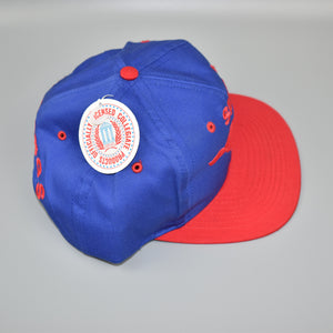 SMU Mustangs NCAA Vintage 90's Logo 7 Adjustable Snapback Cap Hat - NWT