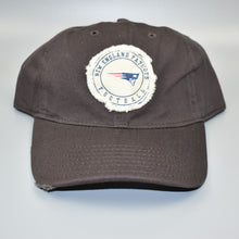 Load image into Gallery viewer, New England Patriots NFL Distressed Relaxed Fit Strapback Cap Hat - Brown
