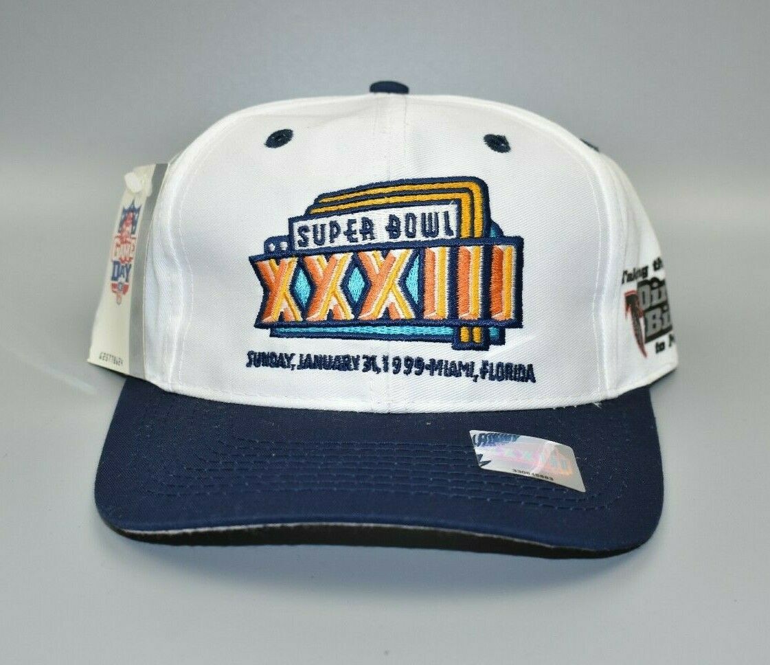 Vintage NFL Super Bowl XXXIII Atlanta Falcons Logo 7 Snapback Cap Hat –  thecapwizard