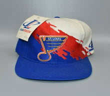 Load image into Gallery viewer, St. Louis Blues Vintage 90&#39;s Logo Athletic Splash Snapback Cap Hat - NWT
