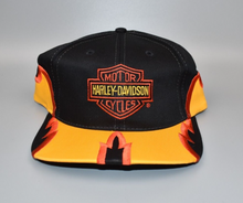 Load image into Gallery viewer, Vintage Harley Davidson Motorcycles Fire Brim Snapback Cap Hat - NWT
