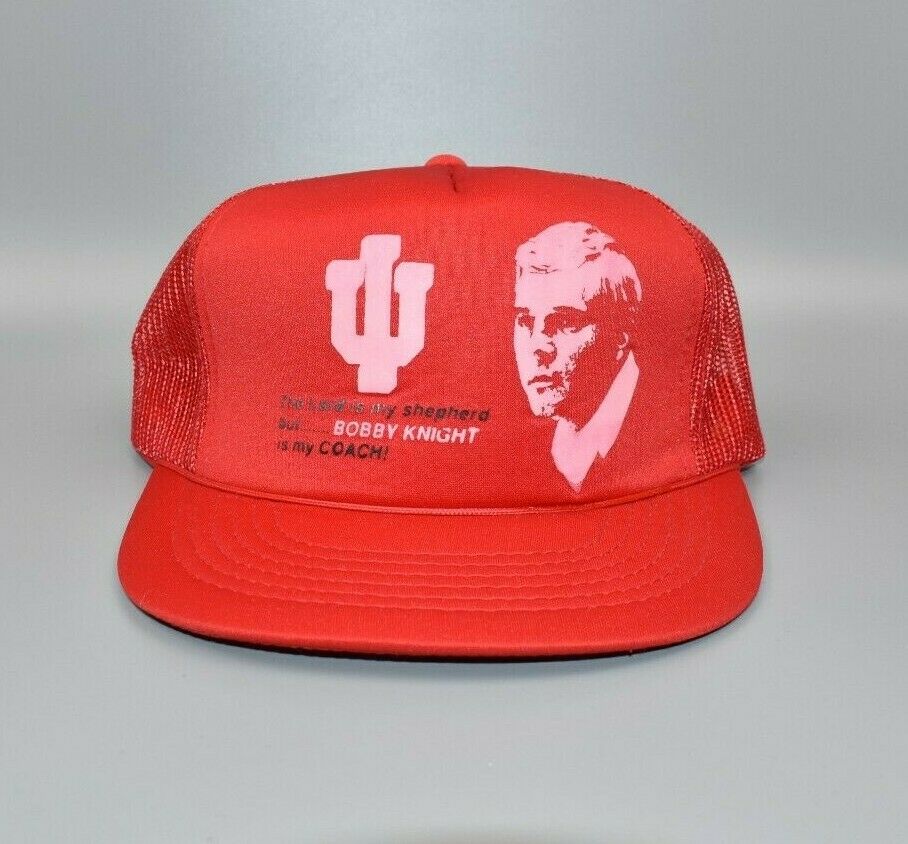 Indiana Hoosiers Coach Bobby Knight Vintage Youngan Trucker Snapback Cap Hat