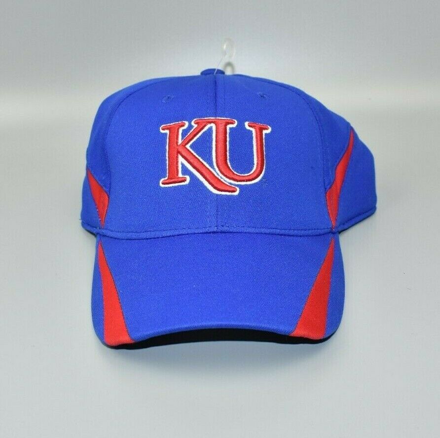 Kansas Jayhawks Top of The World Men's Fitted Cap Hat - Size: S/M (Larger Fit)