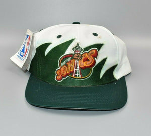 Seattle Sonics Vintage 90's Logo 7 Sharktooth Twill Snapback Cap Hat - NWT