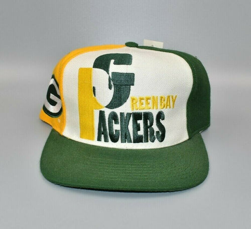 Green Bay Packers Vintage 90's Logo 7 Splash Twill Snapback Cap Hat –  thecapwizard