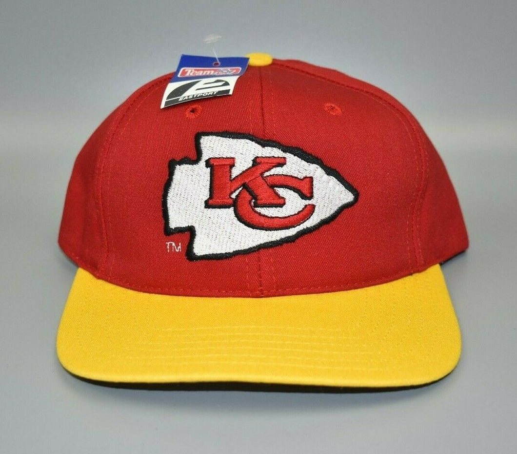 Kansas City Chiefs NFL Vintage 90's Eastport Twill Snapback Cap Hat - NWT