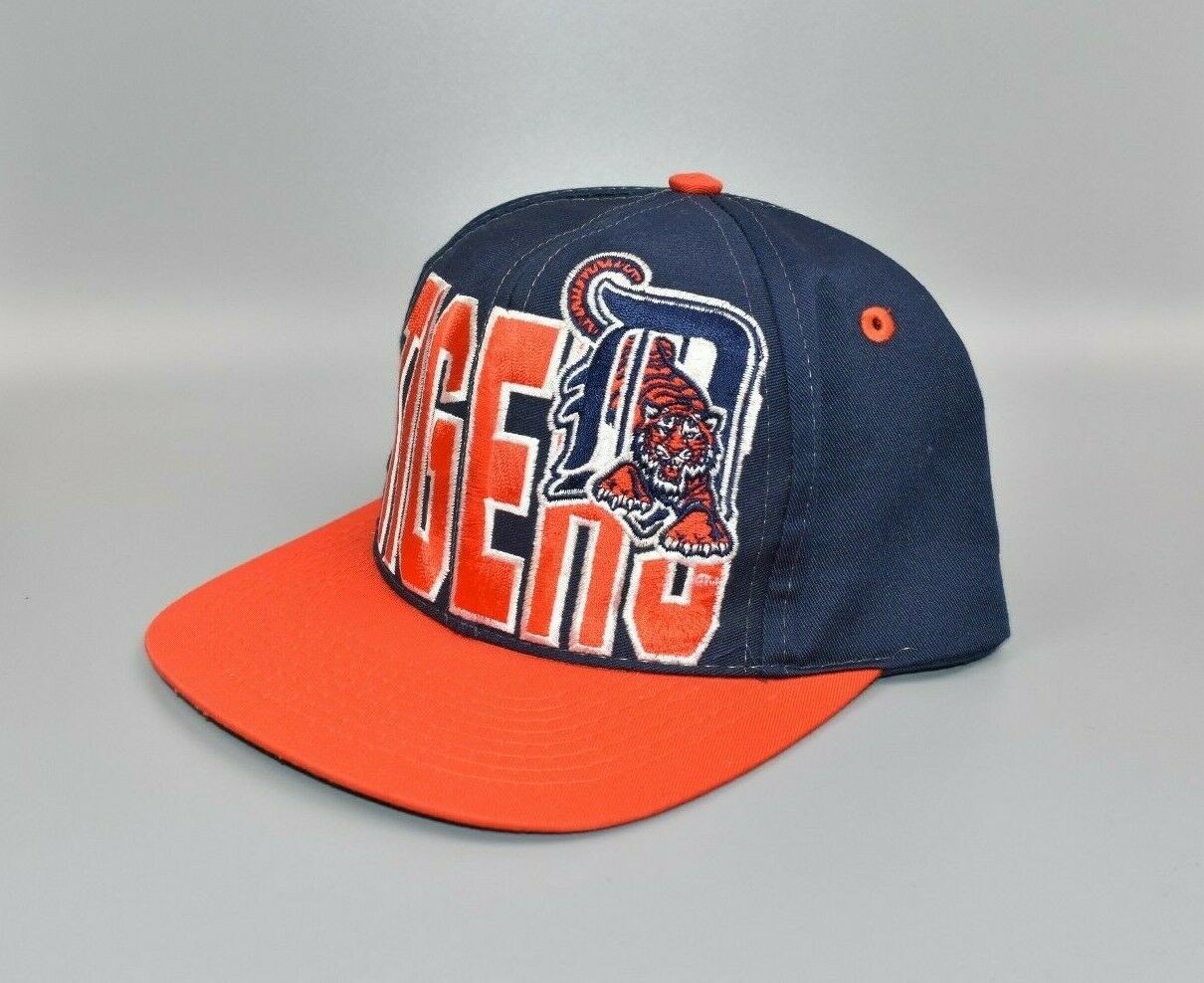 Detroit Tigers MLB Logo 7 Vintage 90's Big Logo Spell Out Snapback