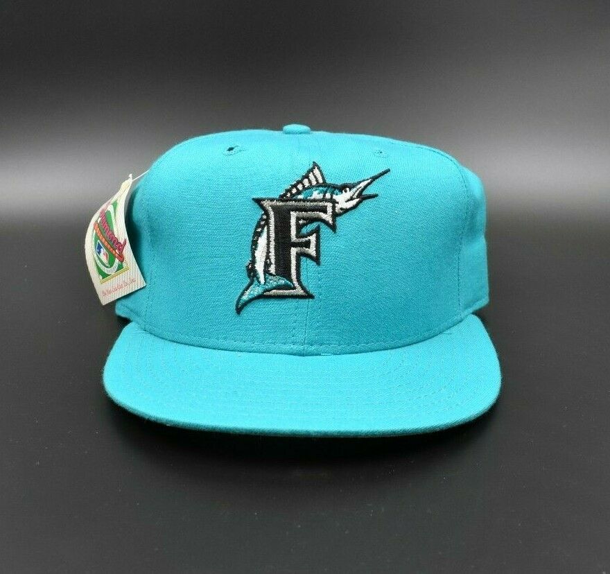 Florida Marlins Vintage New Era 59FIFTY Diamond Fitted Cap Hat - Size: 7