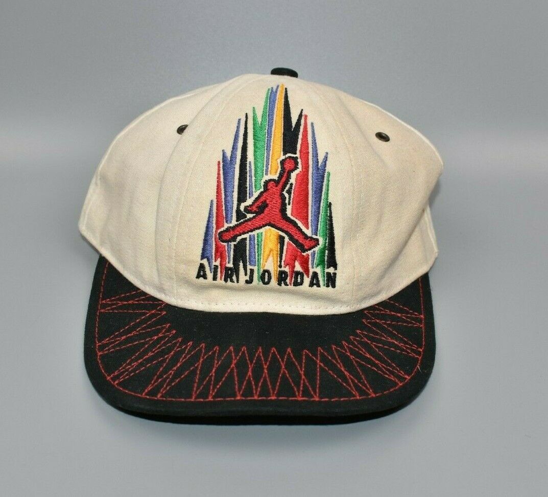 Vintage Nike Air Jordan Multi-Color Youth Snapback Cap Hat