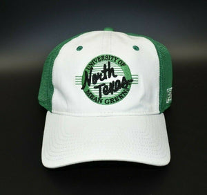 North Texas Mean Green The Game Circle Script Mesh Back Hat - Size 7 1/4 - 7 1/2