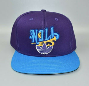 New Orleans Hornets NOLA adidas NBA Trumpet Logo Snapback Cap Hat - NWT