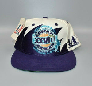 Vintage Super Bowl XXVIII Logo Athletic Sharktooth Wool Snapback Cap Hat - NWT