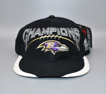 Load image into Gallery viewer, Baltimore Ravens Super Bowl XXXV Champions Vintage Snapback Cap Hat - NWT
