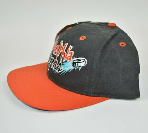 Philadelphia Flyers Logo Athletic Vintage Graffiti Script Puck Snapback Cap Hat