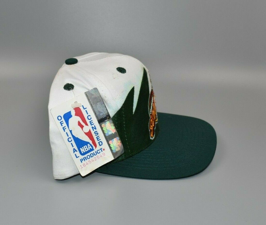 Vintage Seattle Seahawks NFL Logo 7 Shark Tooth Saw Snapback Hat