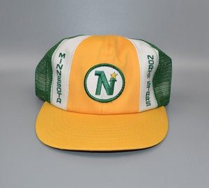 Minnesota North Stars Vintage 80's Lucky Stripes Trucker Snapback Cap Hat