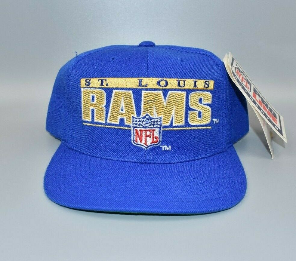 Vintage St Louis Rams Logo Athletic Los Angeles Rams Velcroback Hat Cap  With Tags (NEVER BEEN WORN)