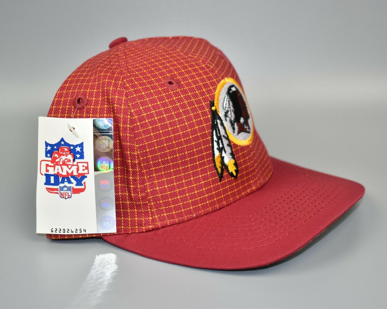 Washington Redskins NFL Logo 7 Grid Vintage 90s Snapback Cap Hat