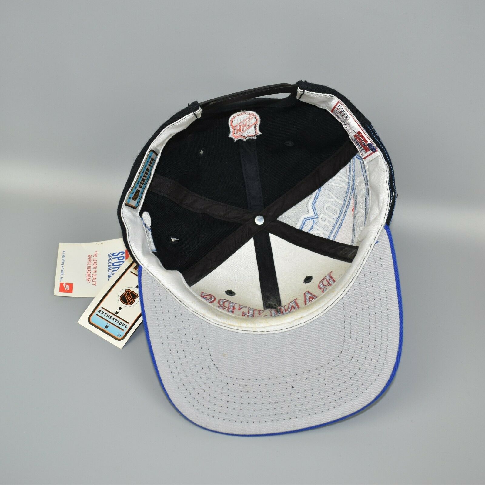 New York Rangers Sports Specialties Laser Shadow Vintage 90's Snapback Cap  Hat