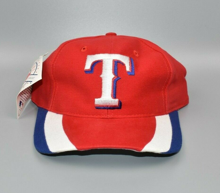 Texas Rangers Vintage 90's Twins Enterprise Striped Brim Snapback Cap Hat