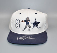 Load image into Gallery viewer, Dallas Cowboys Troy Aikman Embroidered Signature Brim Vintage Snapback Cap Hat
