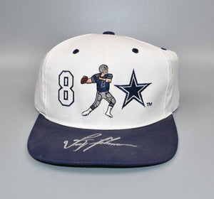 Dallas Cowboys Troy Aikman Embroidered Signature Brim Vintage Snapback Cap Hat