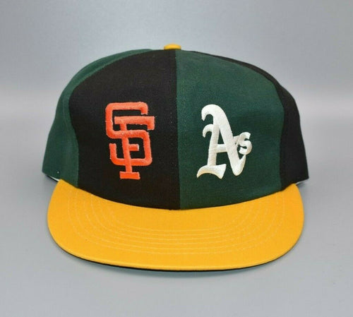 Vintage 90's Oakland A's Athletics Twill Split Bar Hat