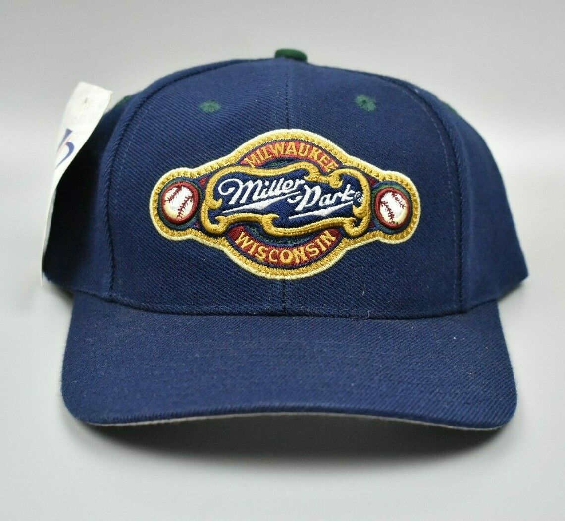 Milwaukee Brewers Miller Park Vintage Logo Athletic Snapback Cap Hat - –  thecapwizard