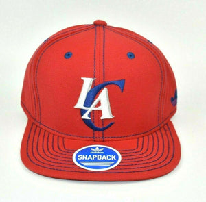 Los Angeles Clippers adidas NBA Flat Brim Men's Adjustable Snapback Cap Hat