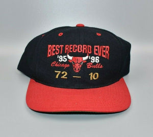 Chicago Bulls NBA Best Record 95-'96 Season Headmaster Vintage Snapback Cap Hat