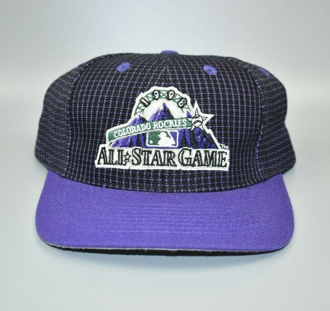Vintage Logo Athletic 1998 MLB All-Star Game Colorado Rockies Strapback Cap Hat