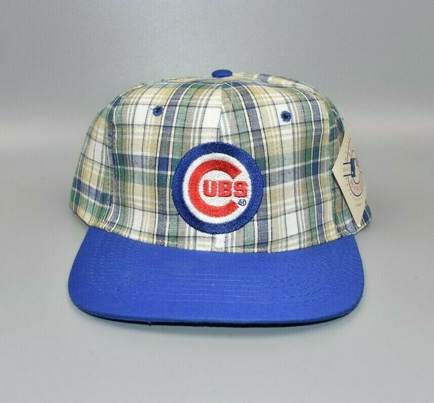 Chicago Cubs Plaid Pattern Vintage ANNCO Snapback Cap Hat - NWT –  thecapwizard
