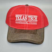 Load image into Gallery viewer, Texas Tech Red Raiders The Game Split Bar Adjustable Strapback Cap Hat - NWT
