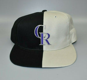 Colorado Rockies Vintage 90's Twins Enterprise 2-Tone Strapback Cap Hat - NWT