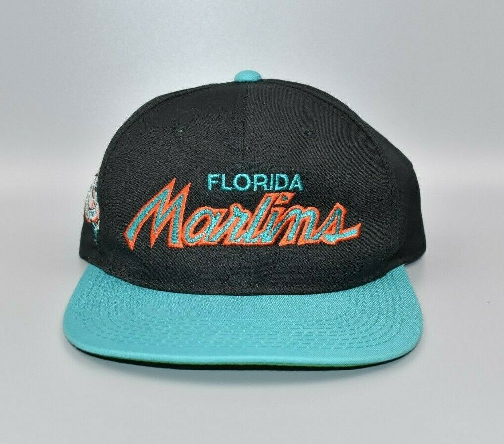 Florida Marlins Vintage 90's Sports Specialties Script Twill Snapback Cap Hat